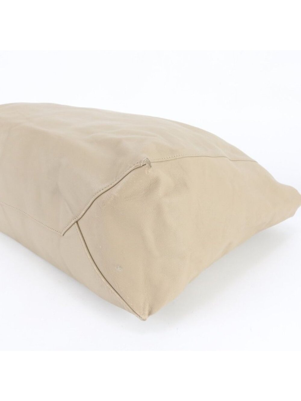 Celine Horizontal Cabas Leather Tote Shoulder Hand Beige - Picture 5 of 11